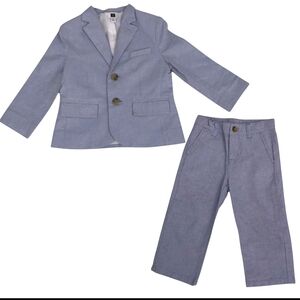 Authentic Janie and Jack Boys blue suit. 2t jacket and pants 18-24 months.